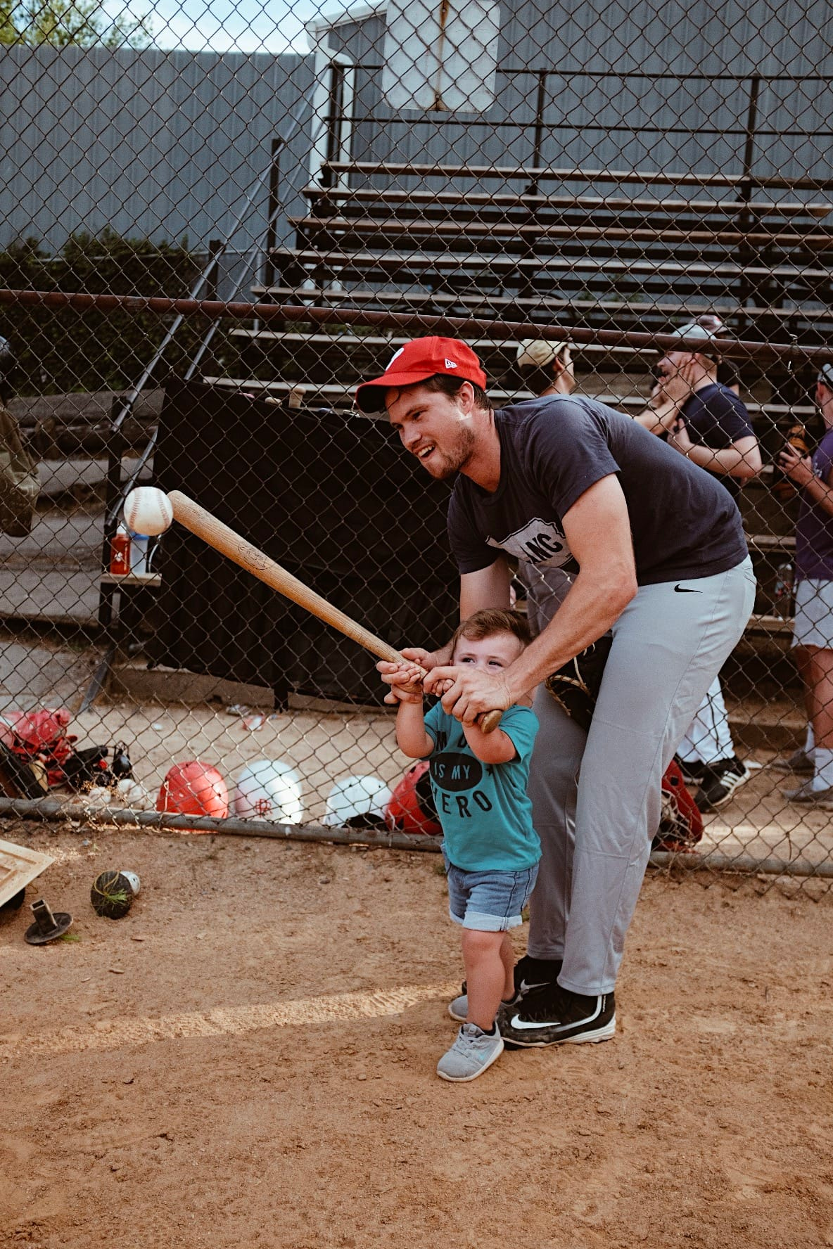 father and son baseball